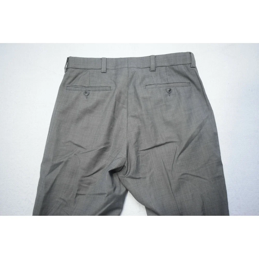 Ballin Comfort EZE Super 110s Wool Dress Pants Gray Flat Mens‎ Size 32 x 27